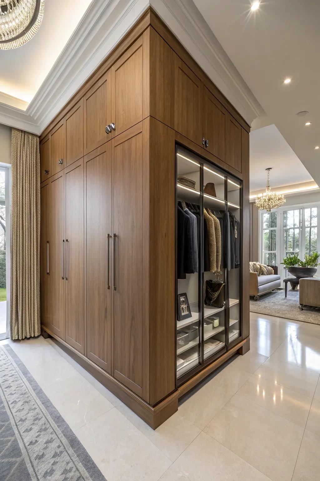 A custom built-in solution perfectly made for coat storage.