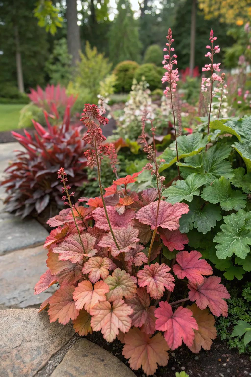 Huecheras showcase stunning transformations across each season.