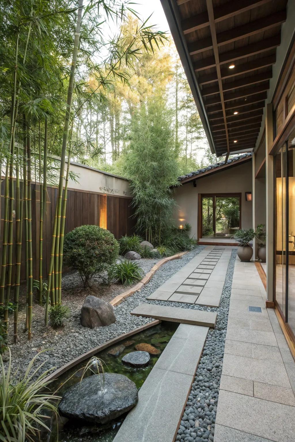 A Zen garden patio for supreme relaxation.
