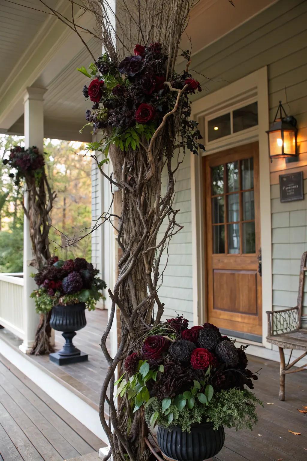 Bewitching blossoms add a sinister edge.