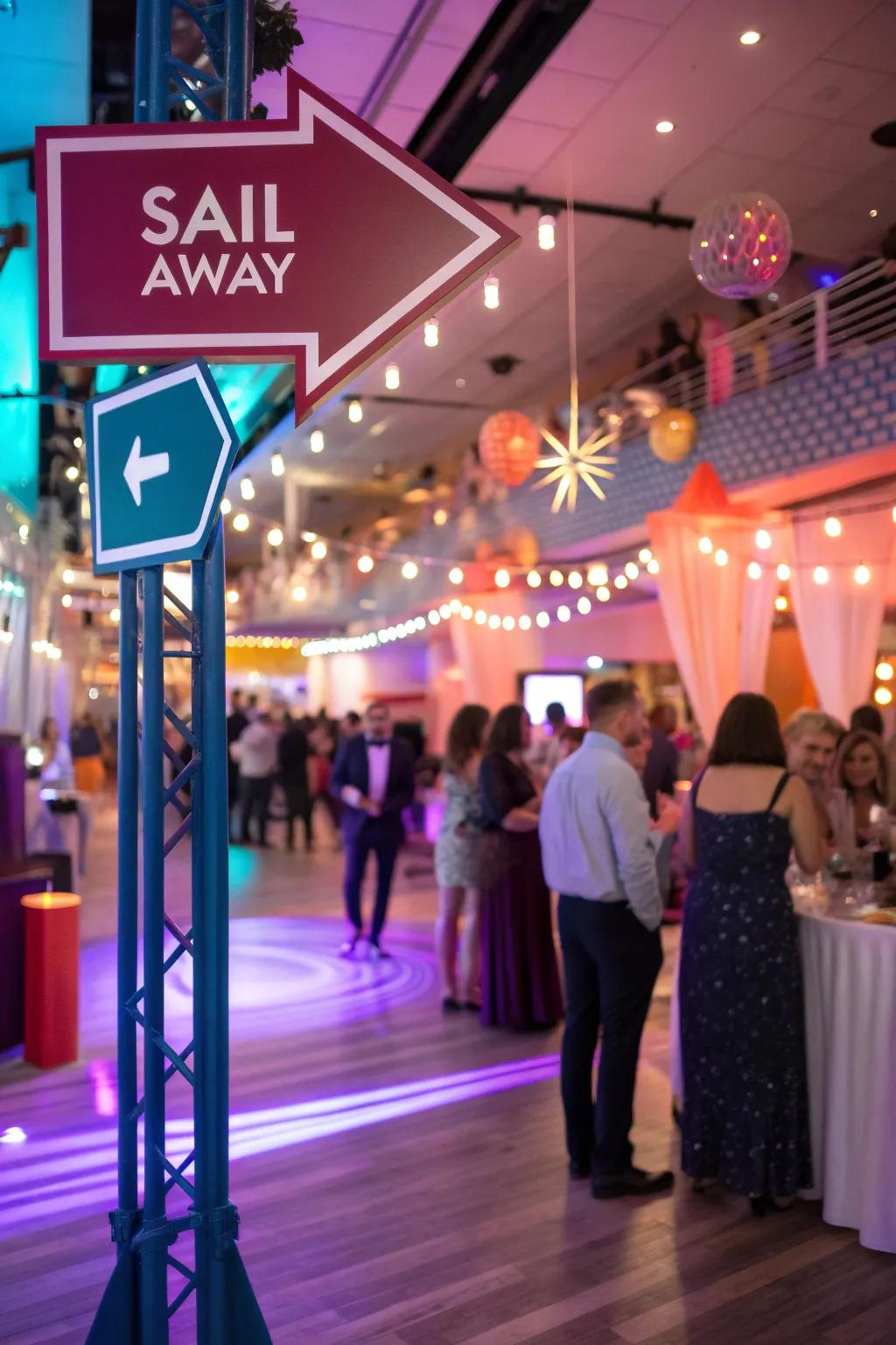 Signage contributes personality and guides guests.