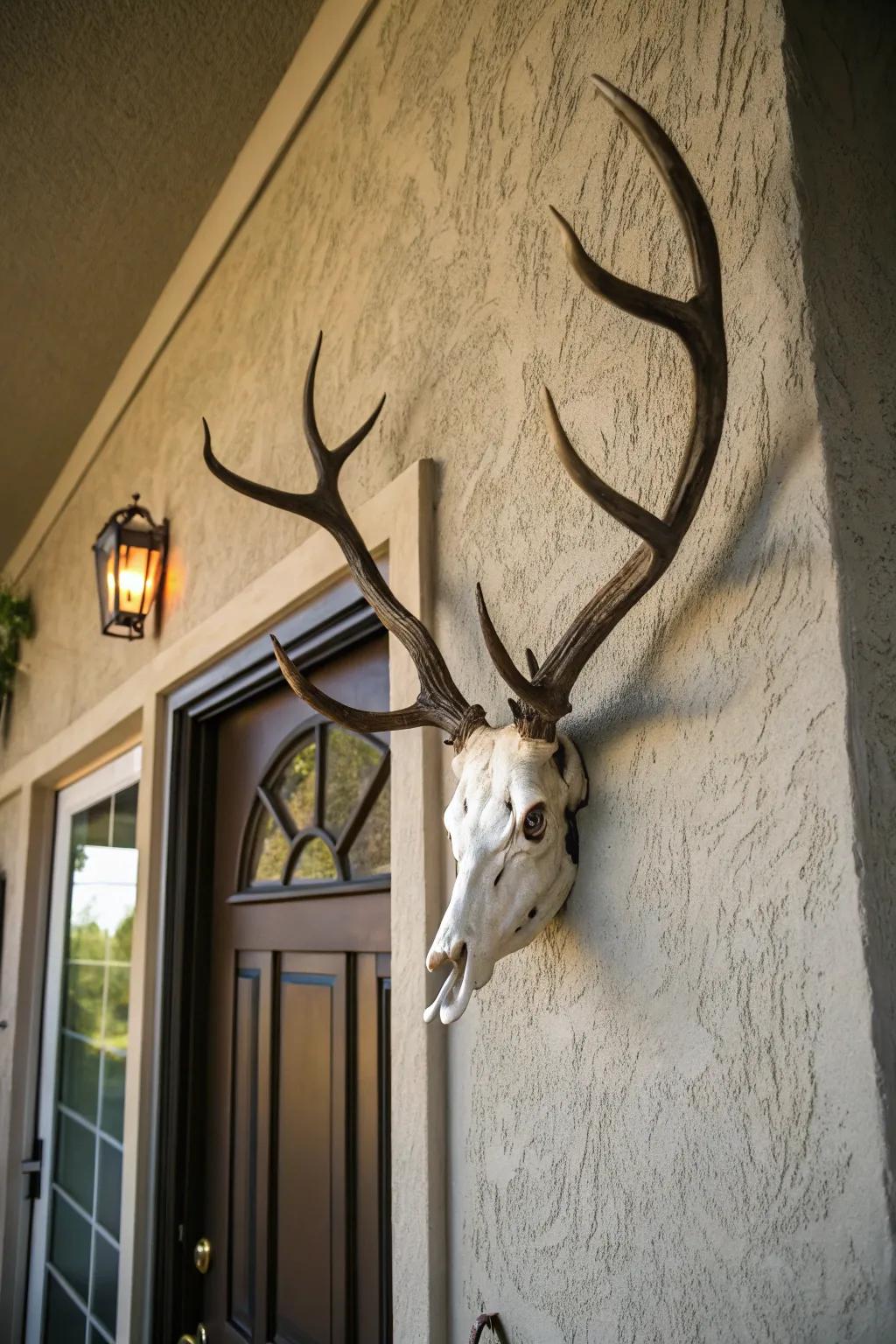 Artistic antler setups create a vibrant and sculptural result.