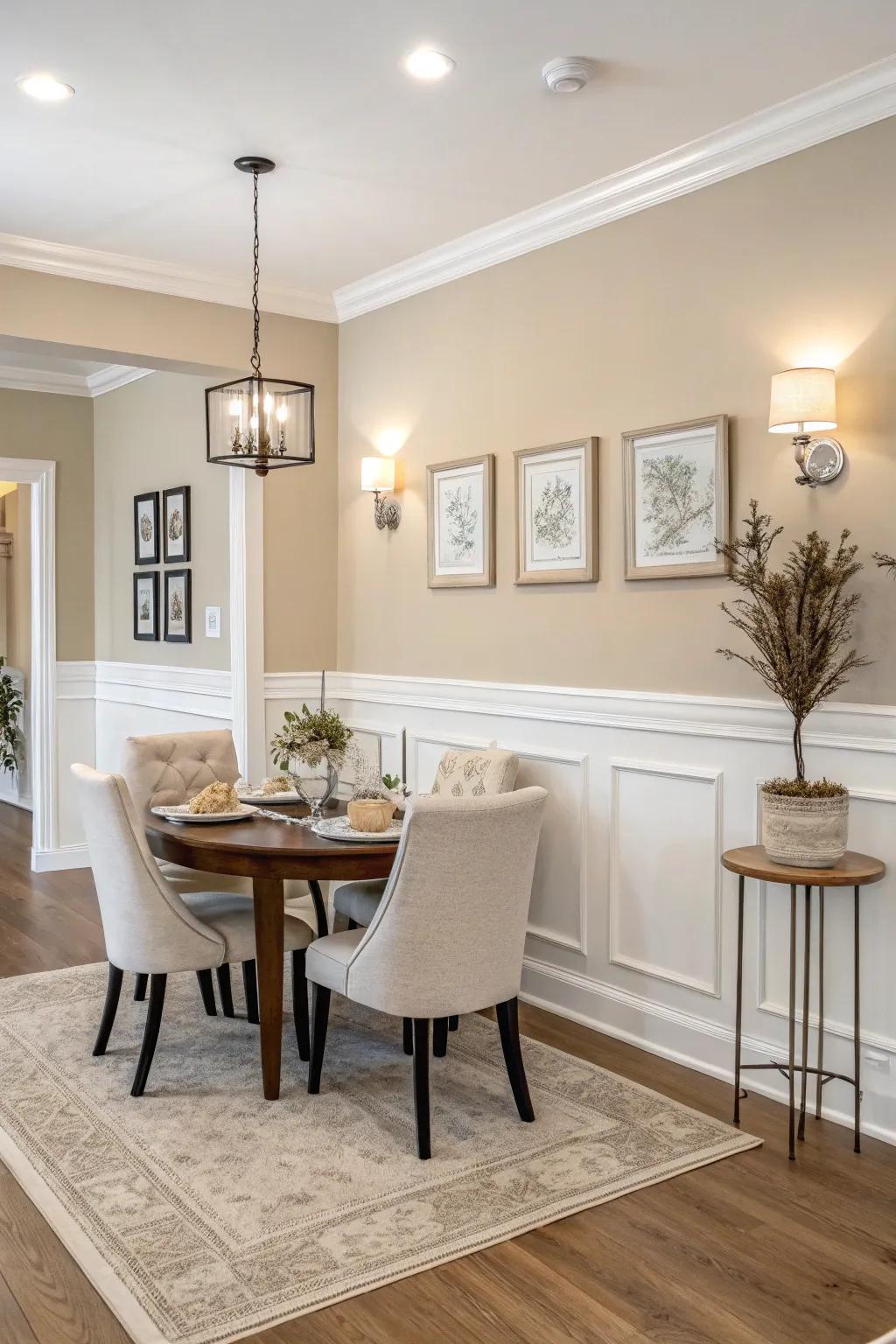 Understated tones provide a calm and minimalist elegance.