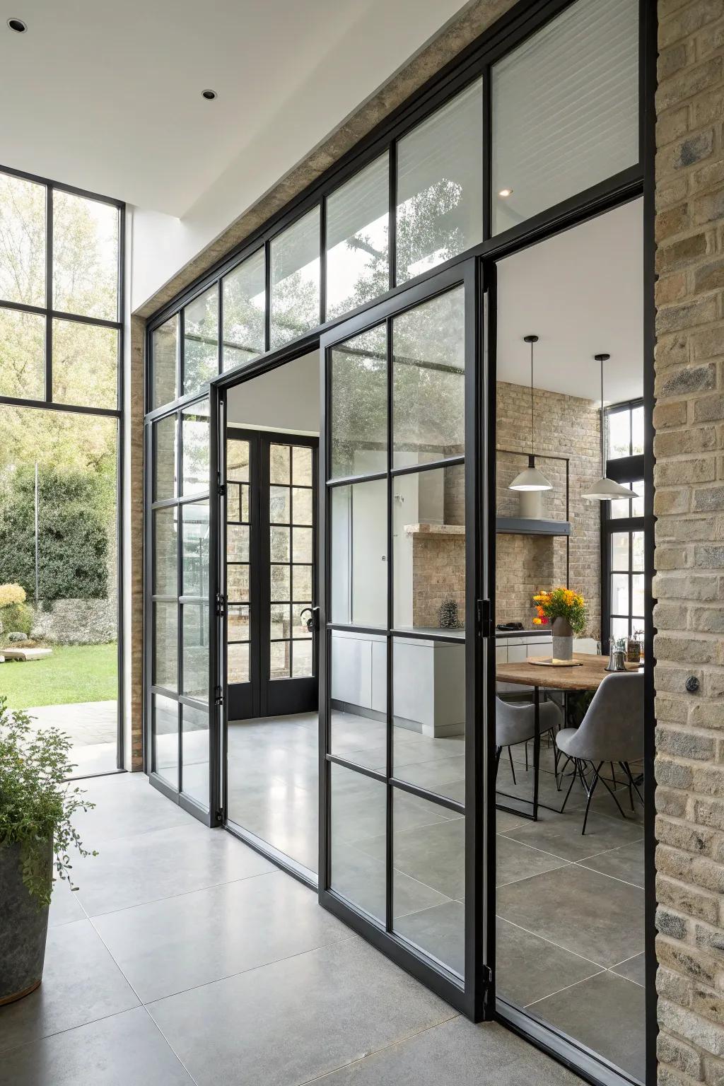 Blend illumination and design by utilizing Crittall partitions.