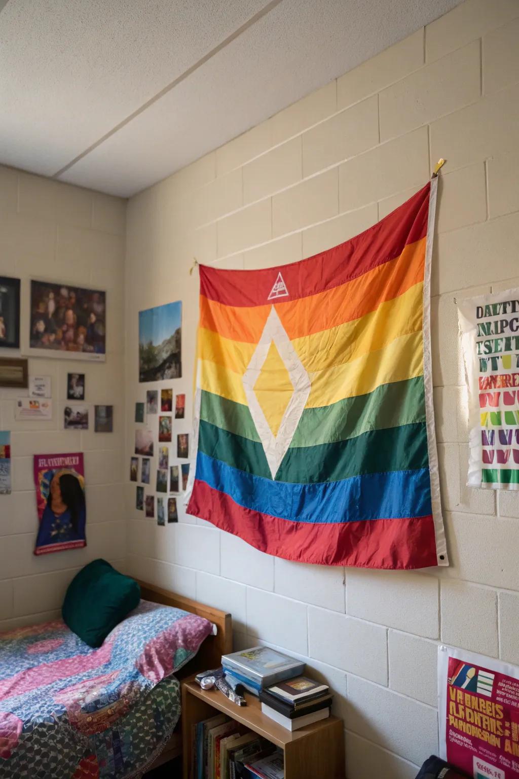 Pennants and flags infuse color and individualized style to your dorm.