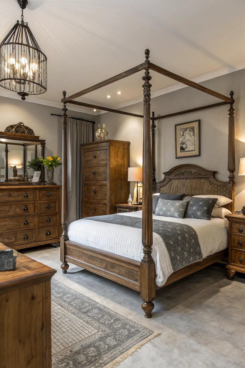 Vintage furniture adds ageless charm and character.