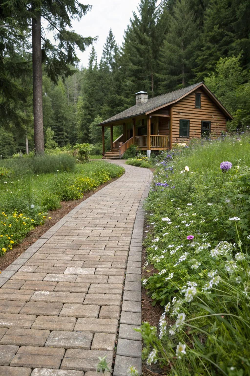 Tiles with a wood-like appearance provide warmth and resilience.