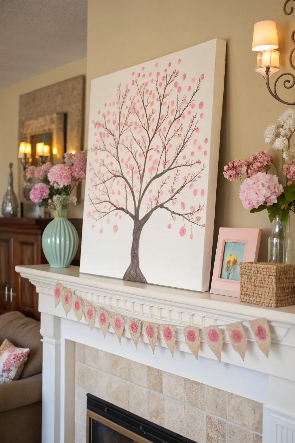 Digit impression blossom trees offering a personal sensation.