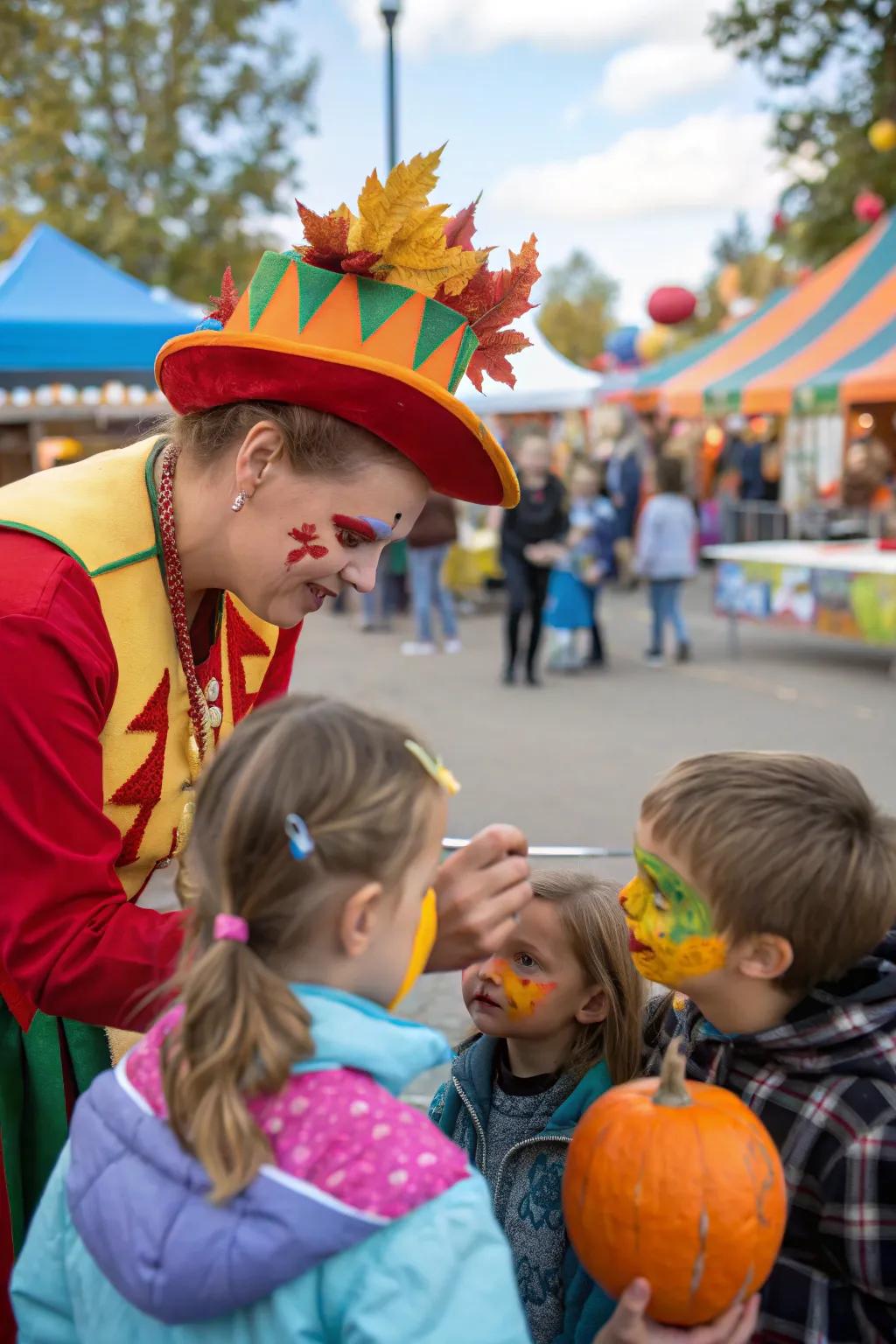 Colorful seasonal facial artistry for all ages