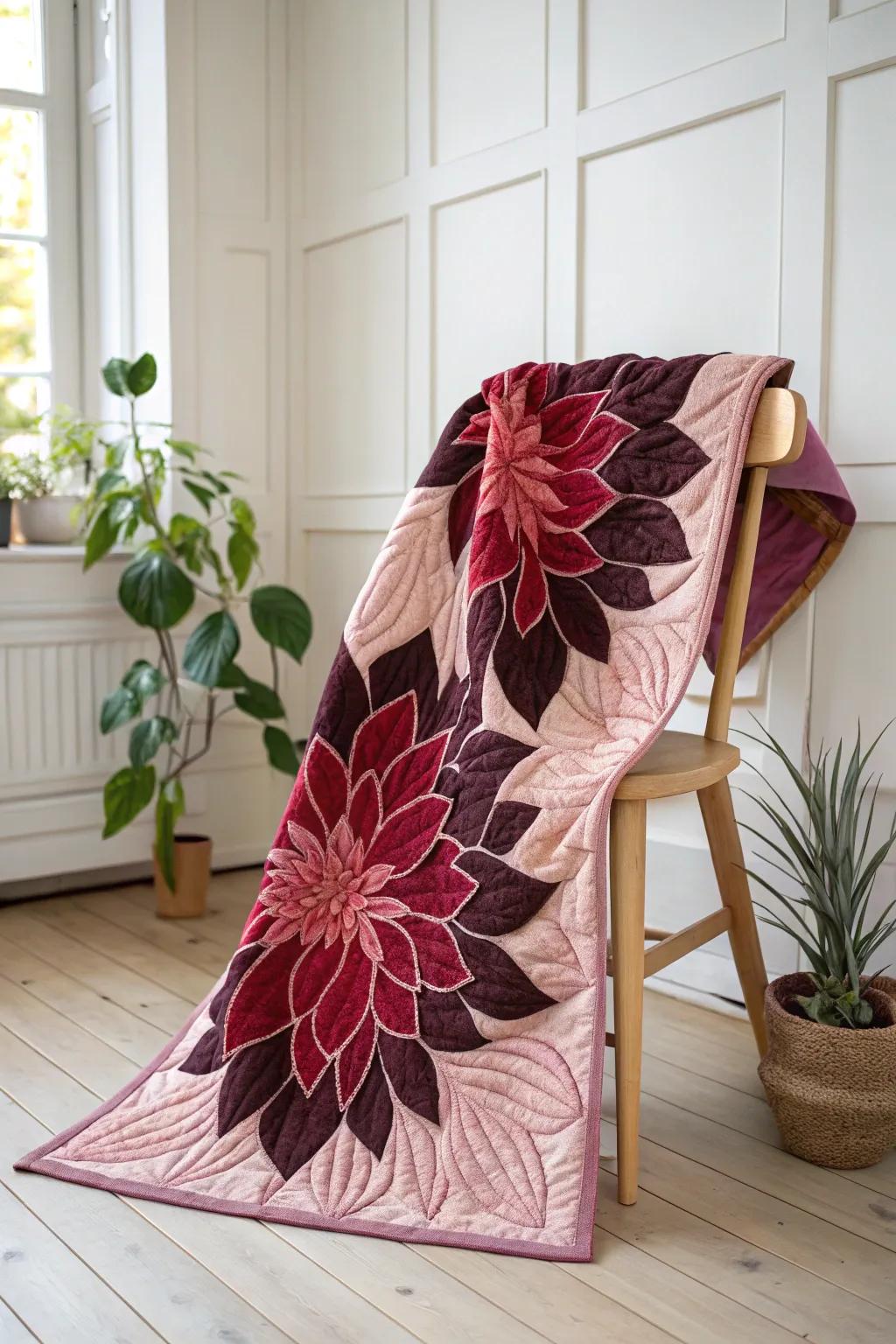 Wrap yourself in the warmth of an Ornamental Bloom Fantasy quilt, where craftsmanship meets natural beauty.