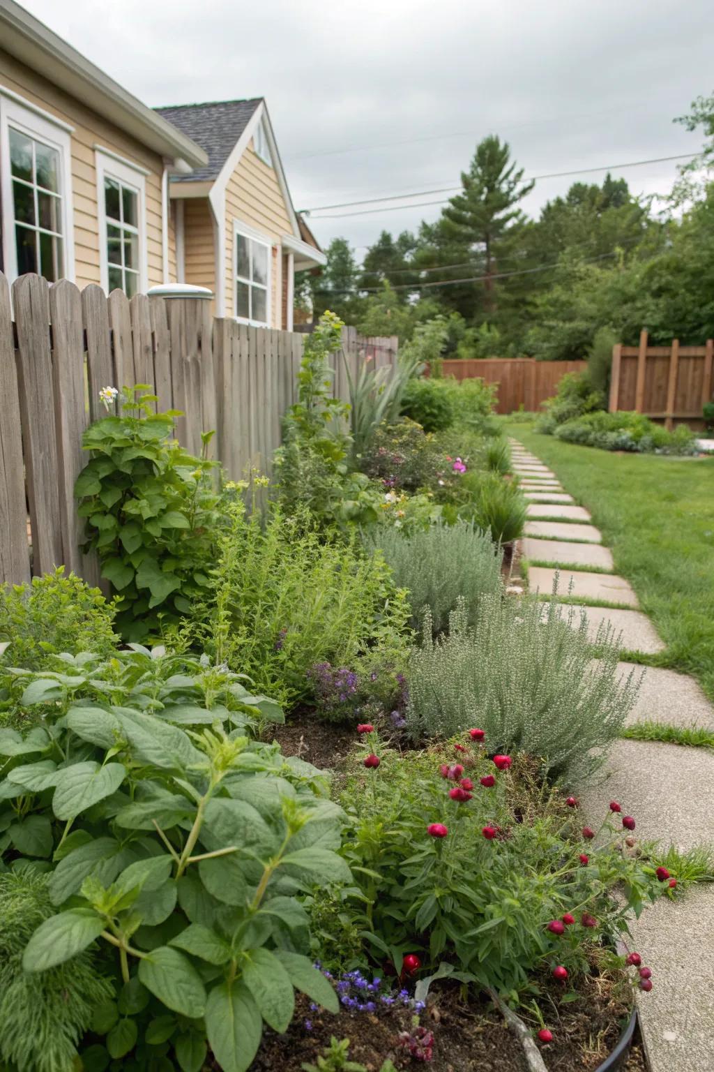 Edible landscaping offering both aesthetics and utility.
