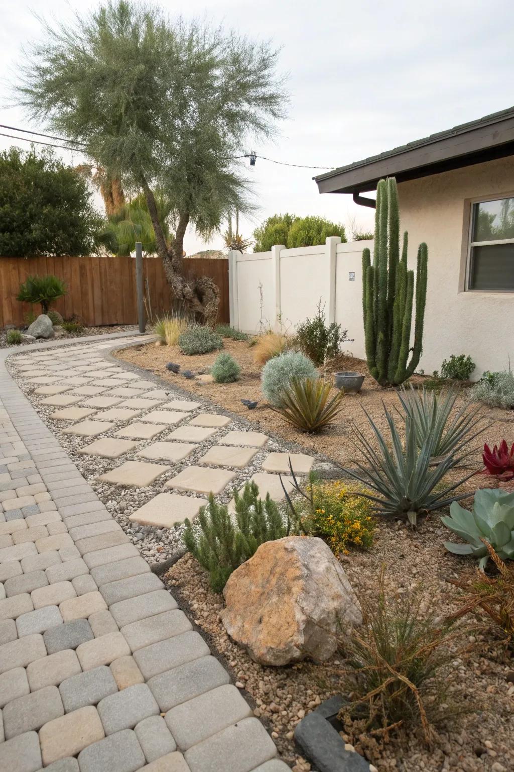 Water-absorbent paving is both stylish and eco-friendly.