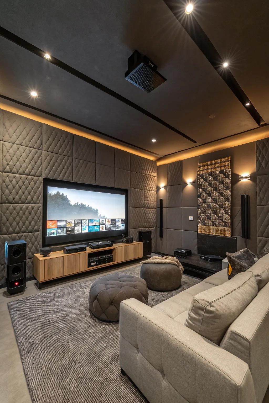 Acoustic boards help control sound for an optimal gaming environment.