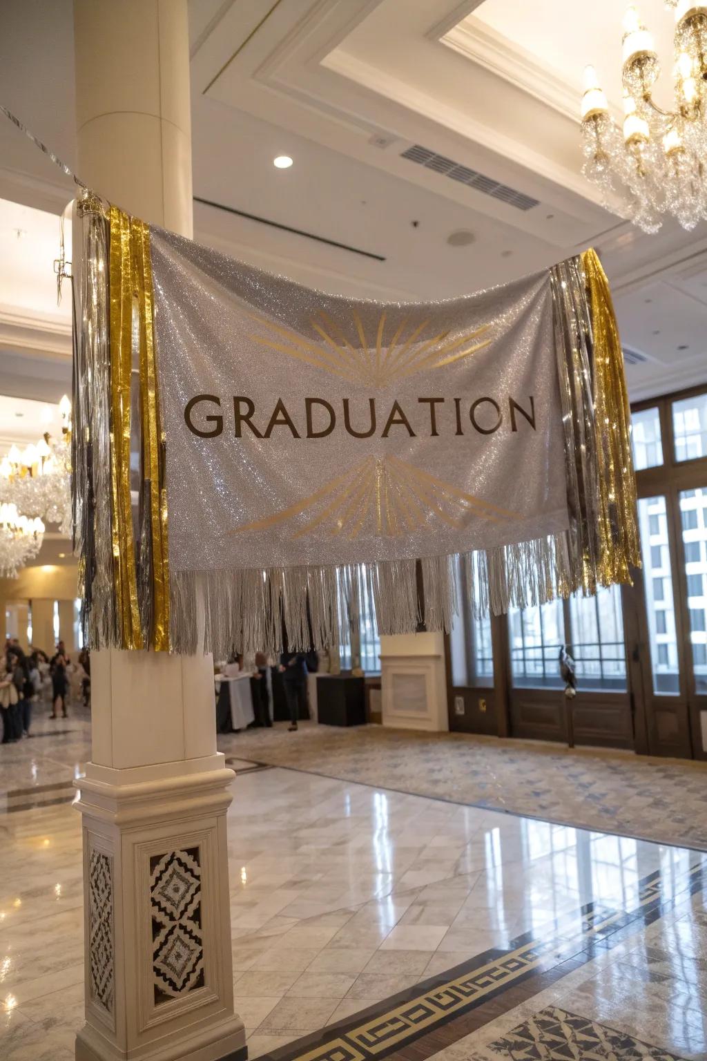 A glamorous display with metallic embellishments for a touch of luxury.