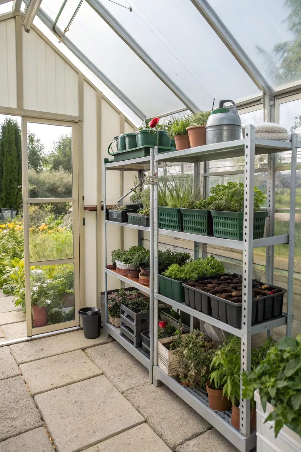 Space-savvy nested racks designed for seasonal adaptability.