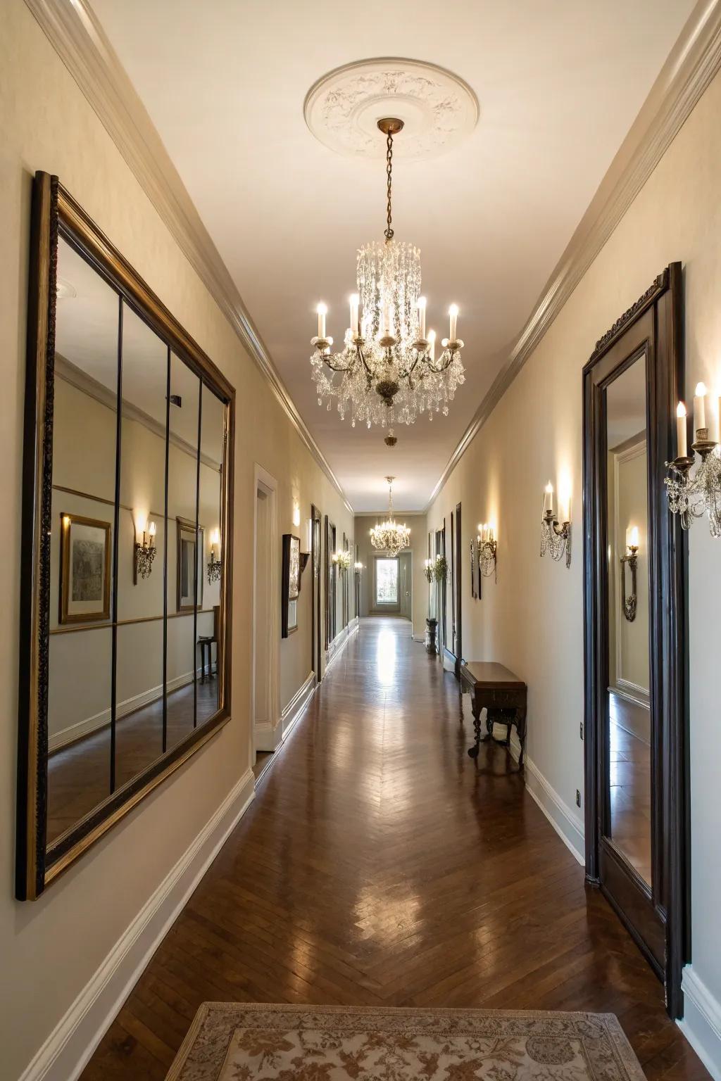 Symmetry creates order and balance in your hallway.