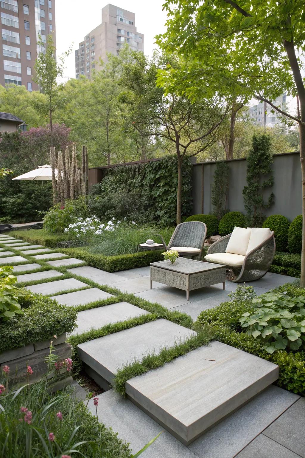 In hardscape design, concrete provides affordability and versatility.
