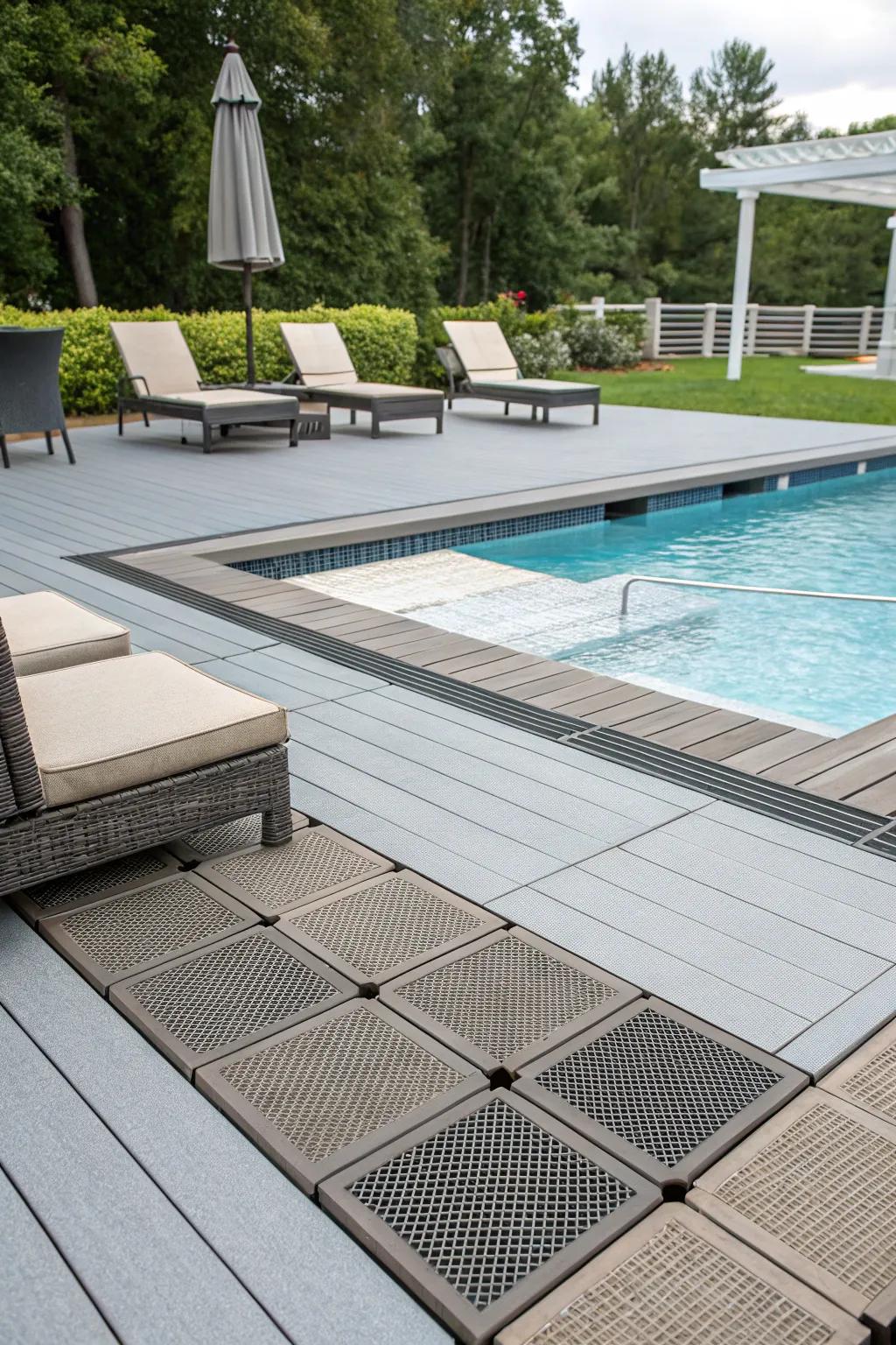 Segmented systems offer adaptability for unique pool deck designs.