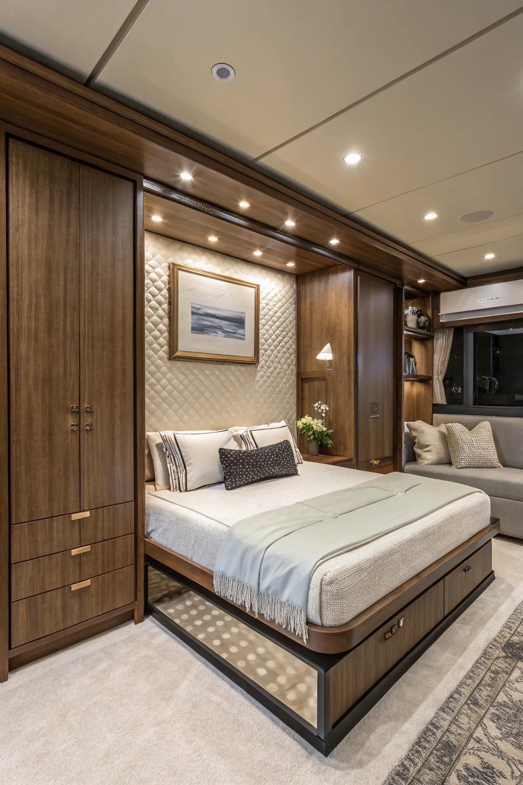 Elegant bed great style.