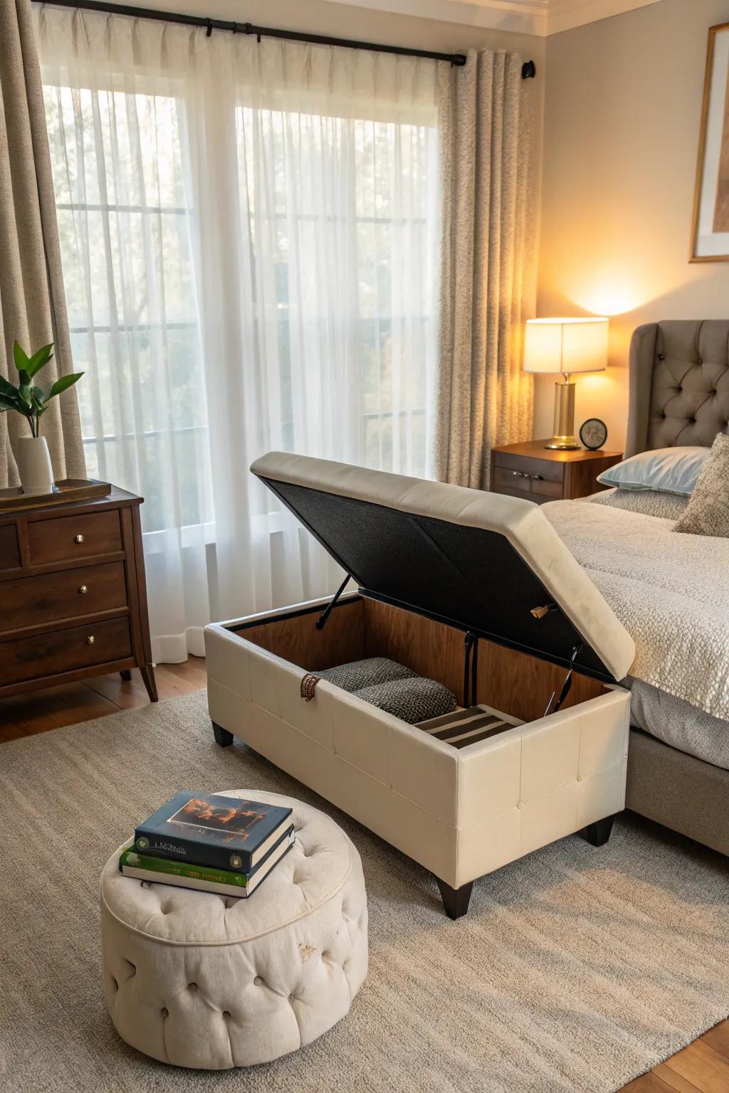 Versatile furniture maximizes space and use.