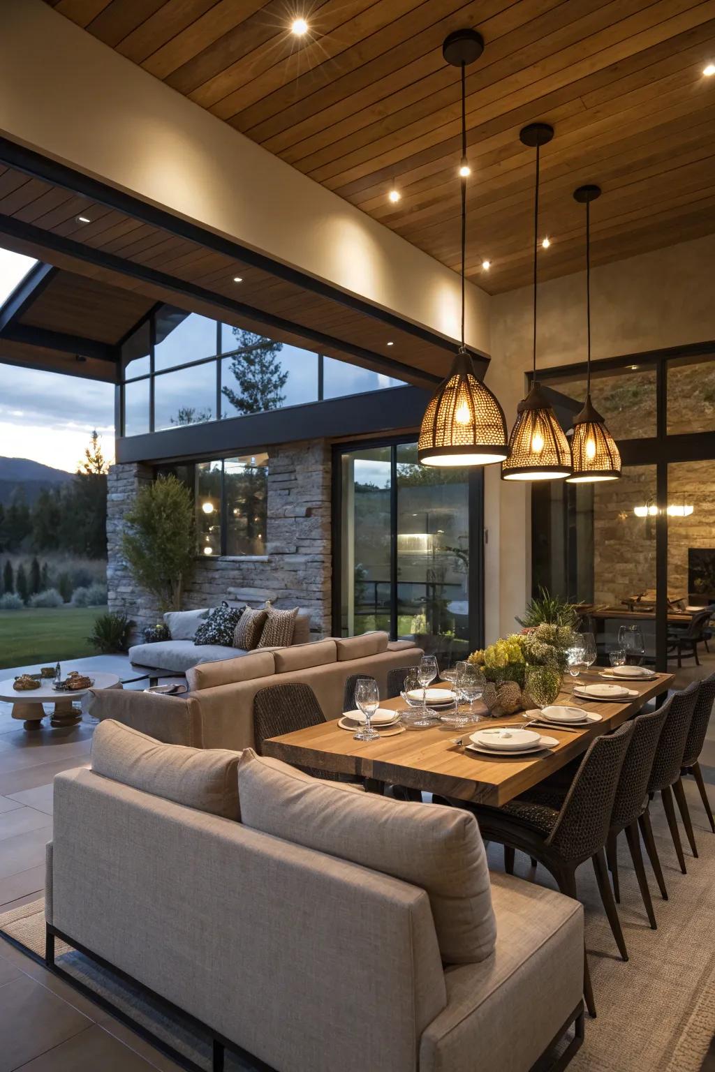 Integrated brightness in an open-concept dwelling and feast area.