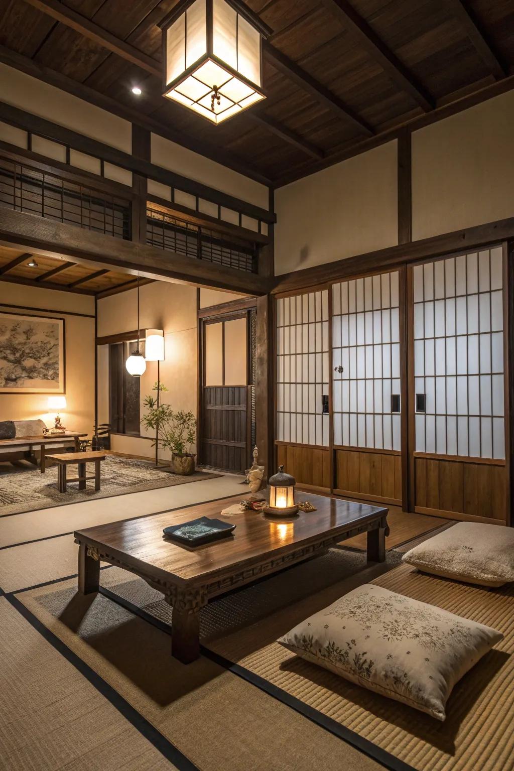 Layered illumination techniques craft a warm, dynamic ambiance.