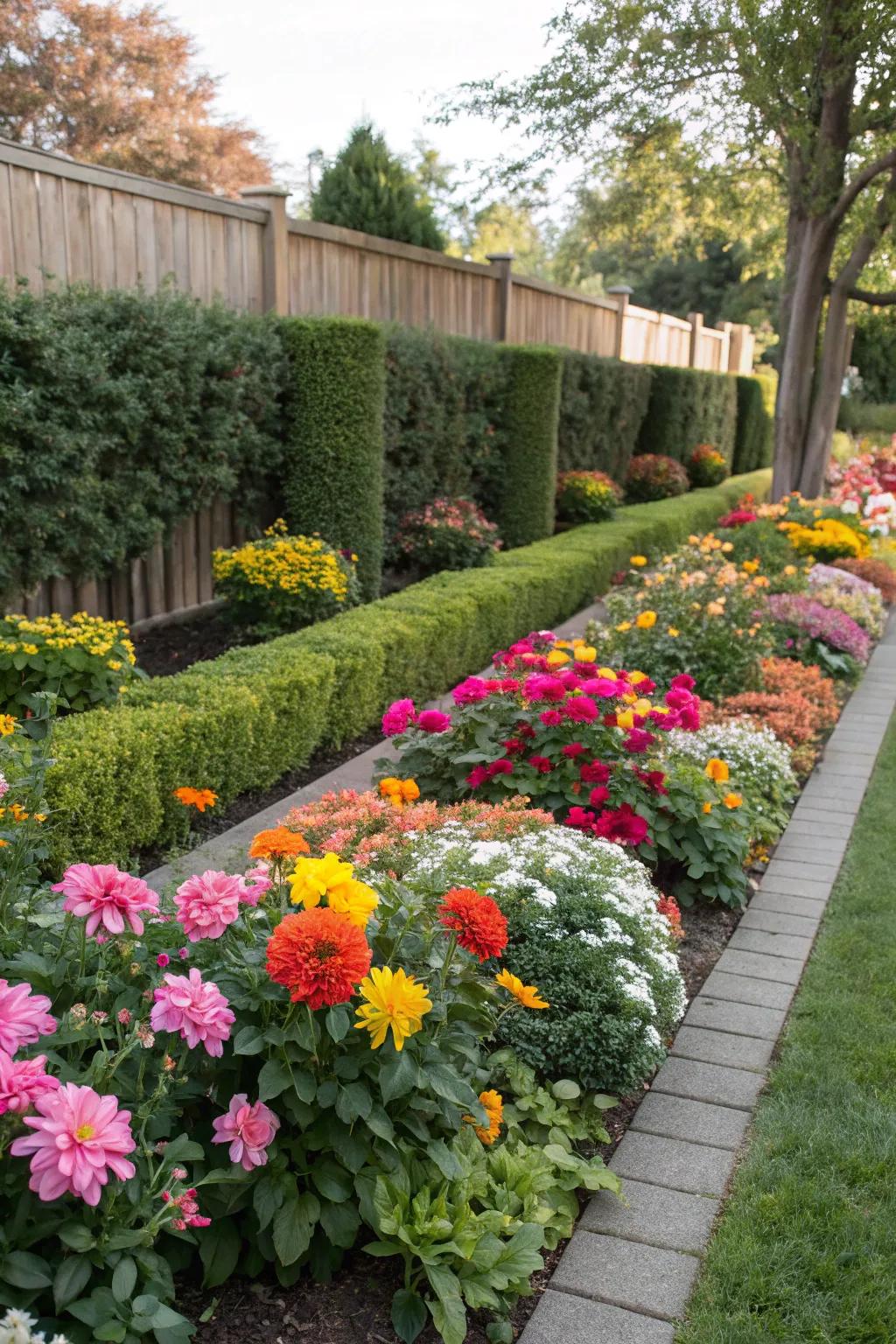 Faux flower beds ensure never-ending color in your garden.