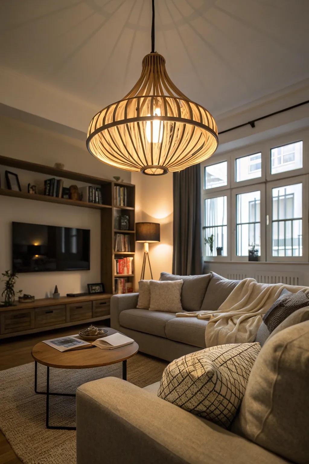 Character and focus with LED pendent illumination.