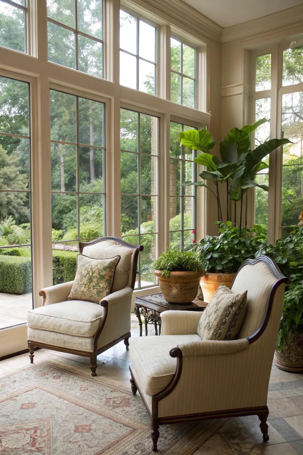 Nature-inspired settings elevate tranquility.