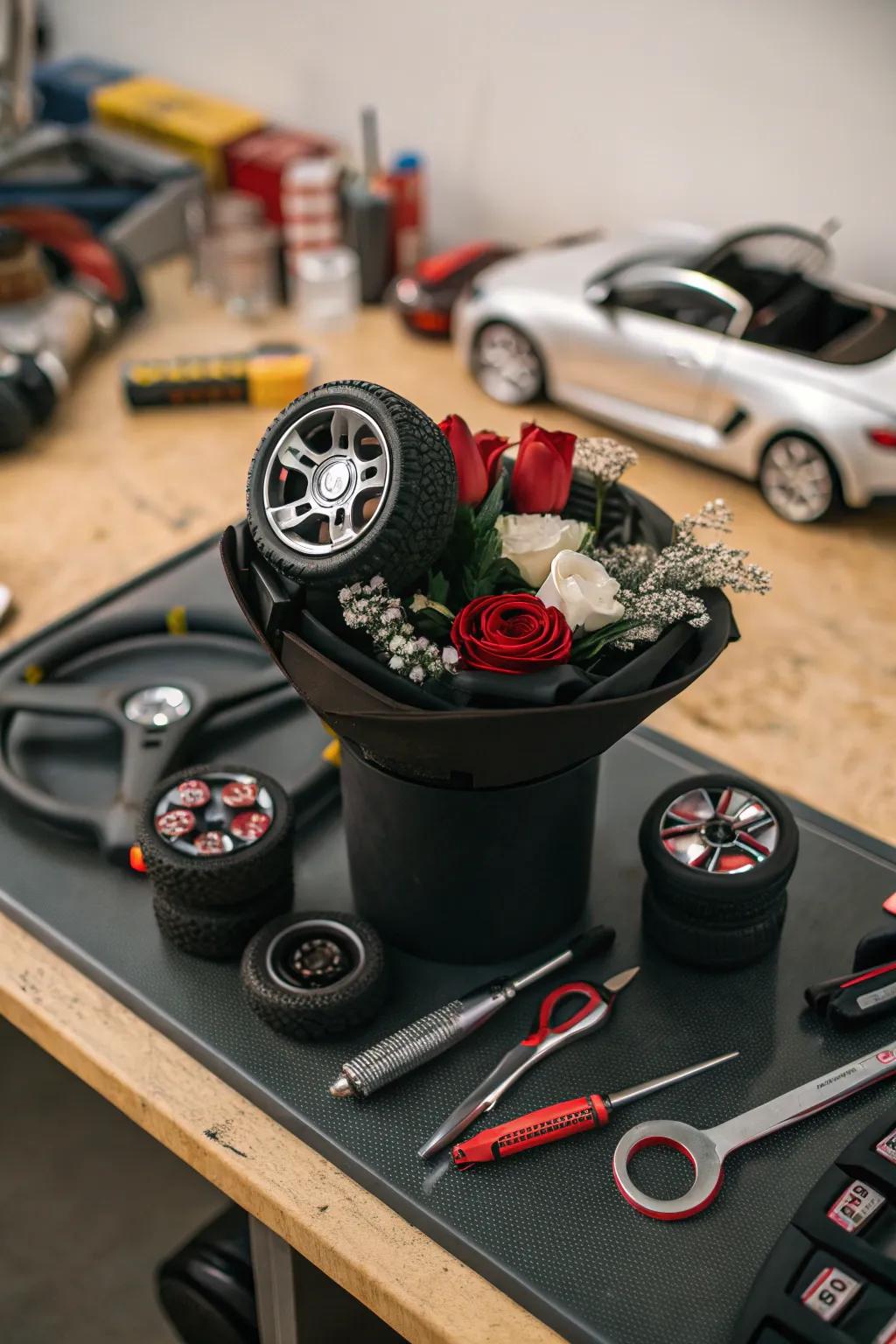 Classic vehicle devotee's presentation, a classic present for vehicle fans.