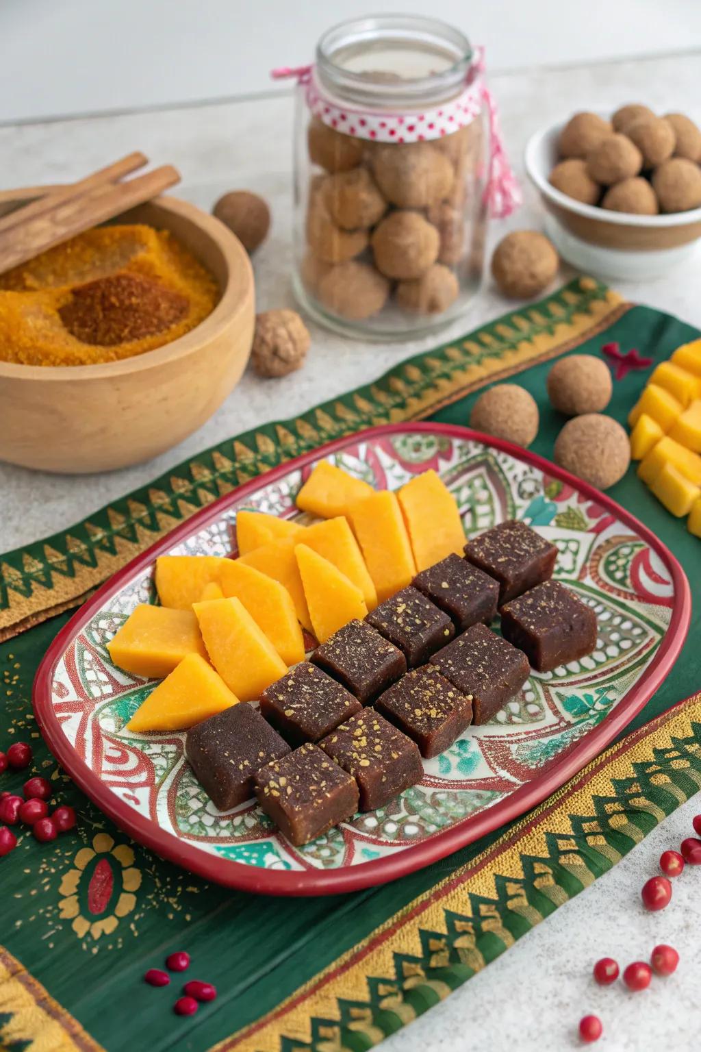 Unexpected treats like date candy for a surprising twist.