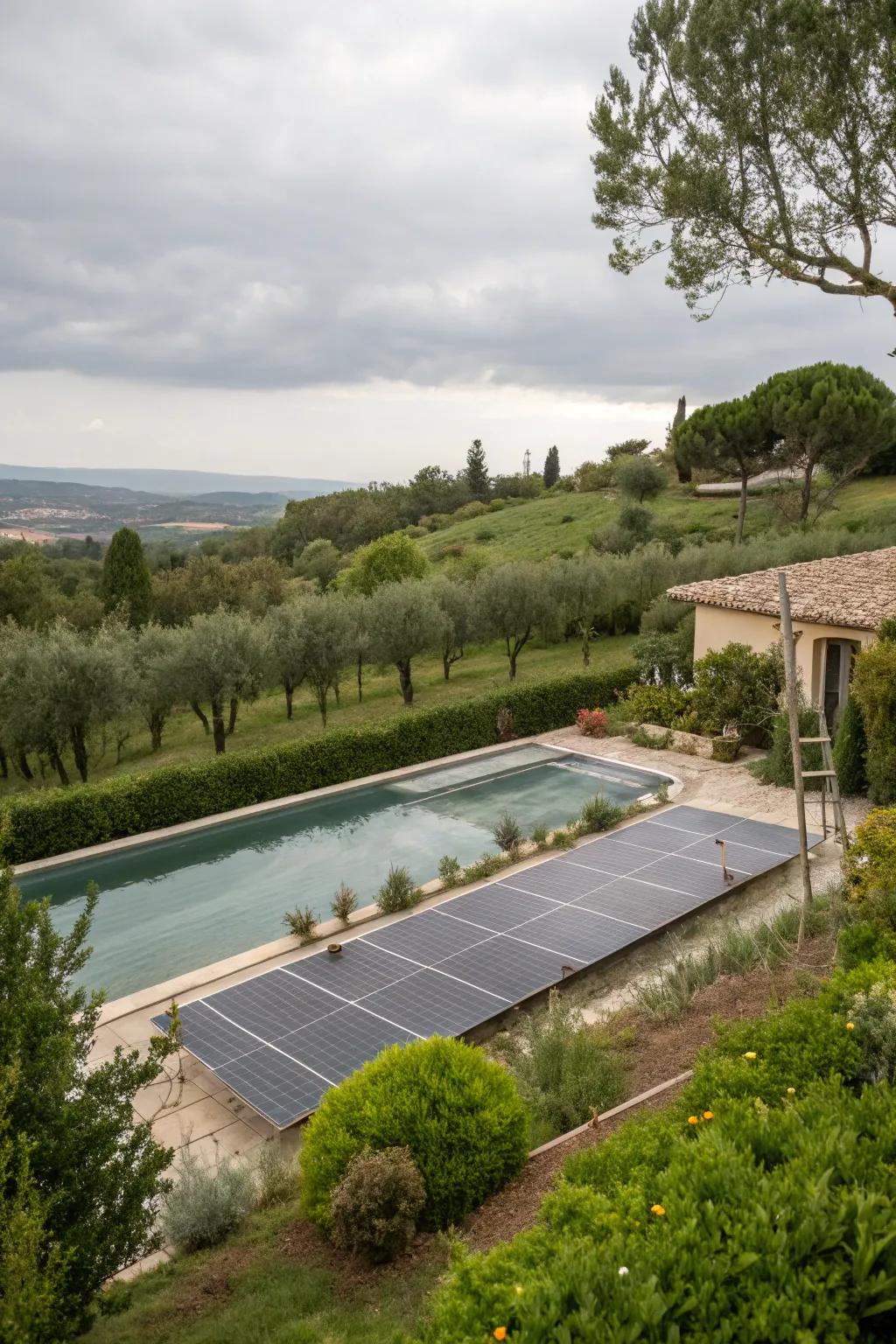 The provision of environmentally conscious warmth is facilitated through thermal solar collection.