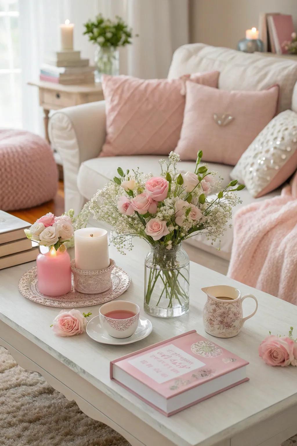 Soft shades and textures fashion a calming atmosphere.