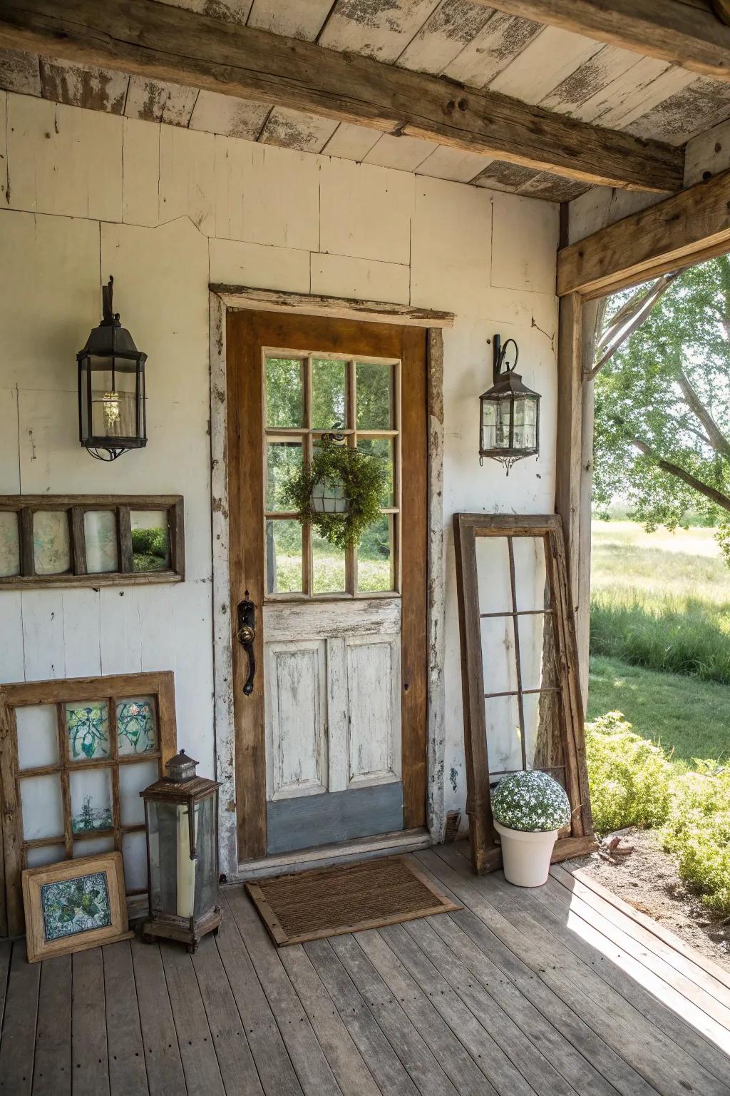 Upcycled design components contribute texture and character.