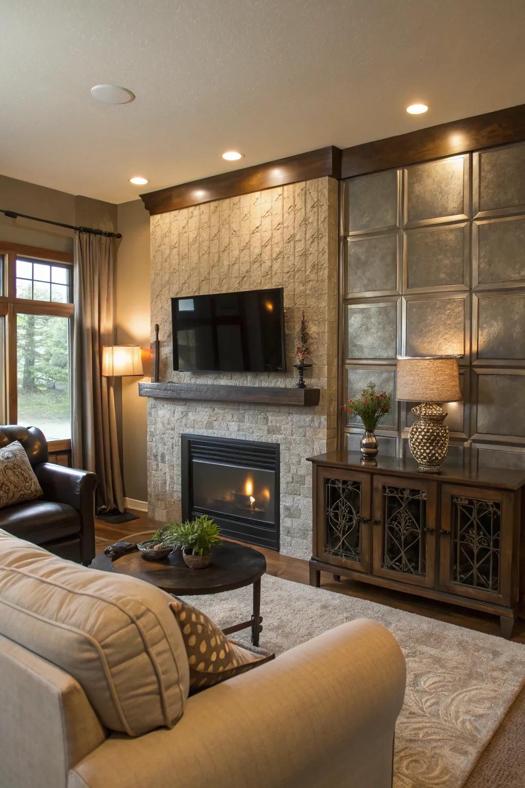 Metal finishes deliver a streamlined and contemporary aesthetic.