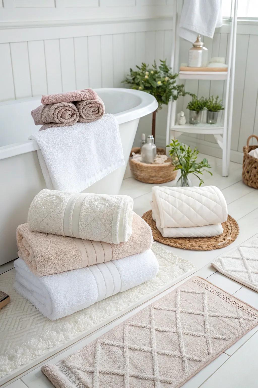 Textiles of the softest quality amplify comfort.