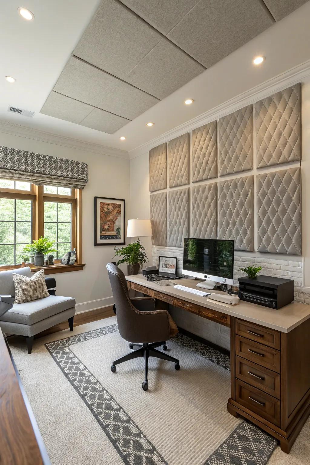 Reduce distractions with acoustic panels.
