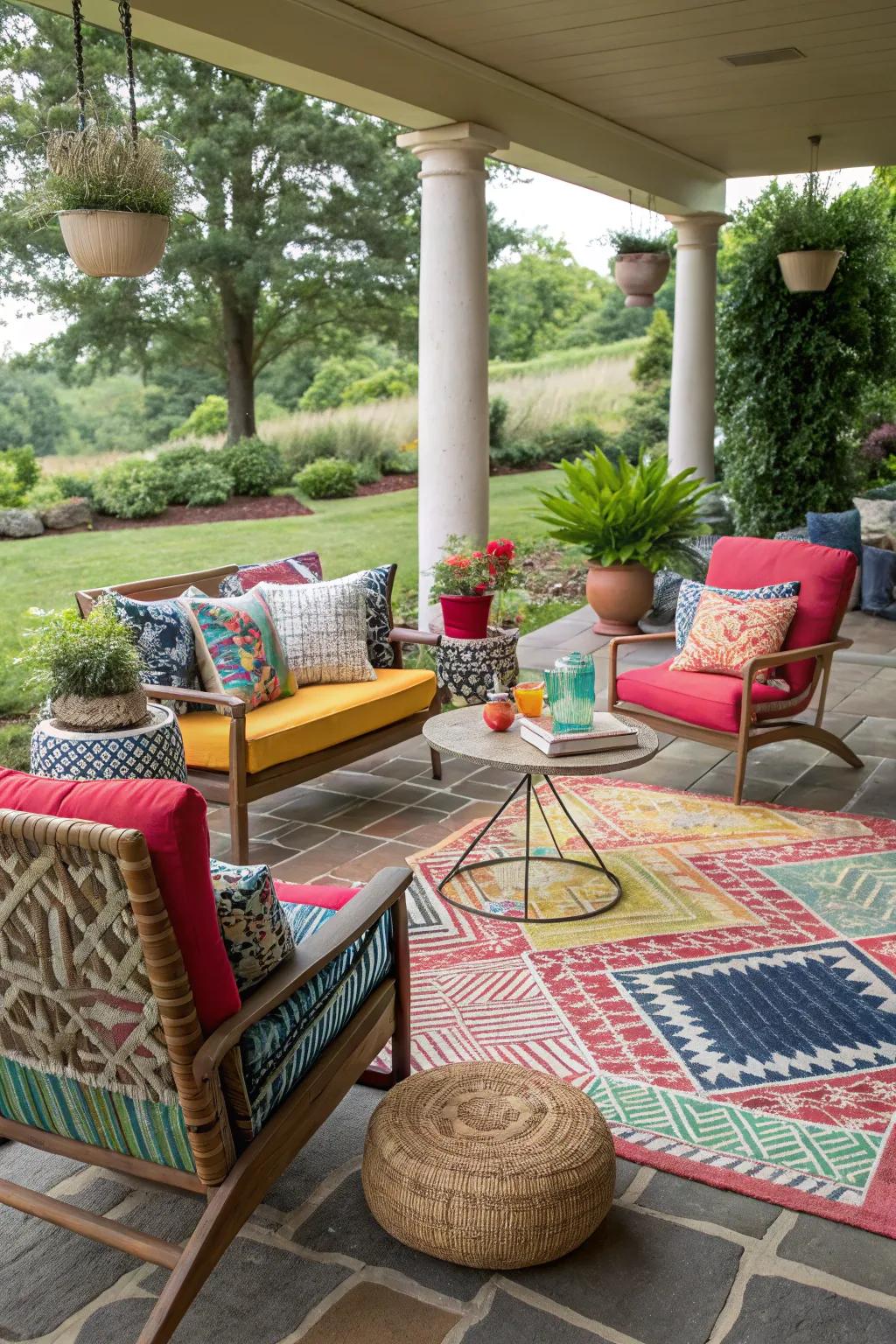 An eclectic appeal reached through the combination of diverse patterns.