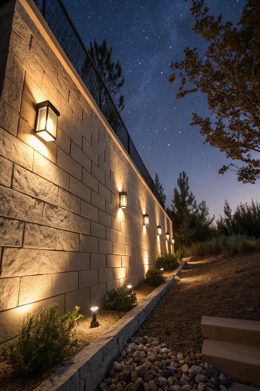 Introduce dimension with lighting at varying heights.