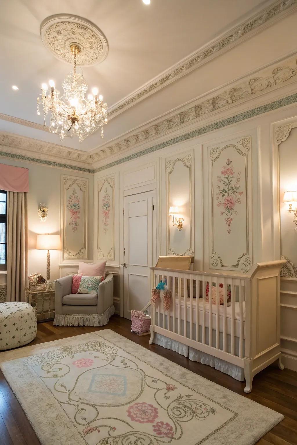 Structural details add character and dimension to nursery designs.