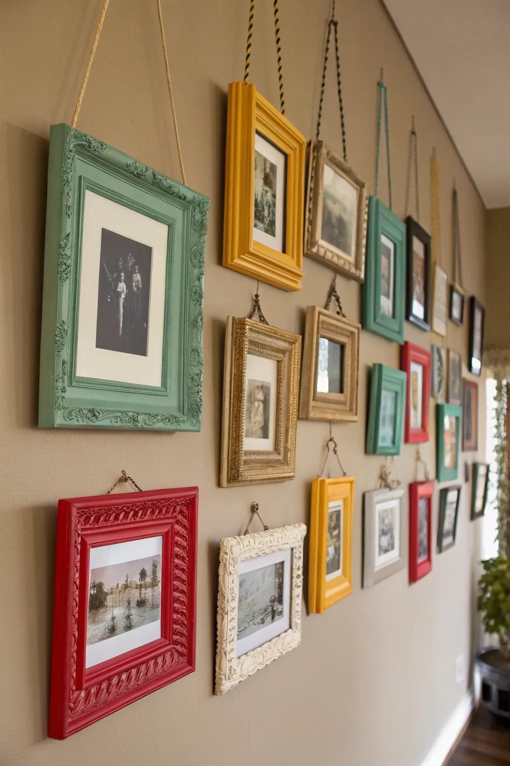 Diverse frame integrations adding a playful vibe.