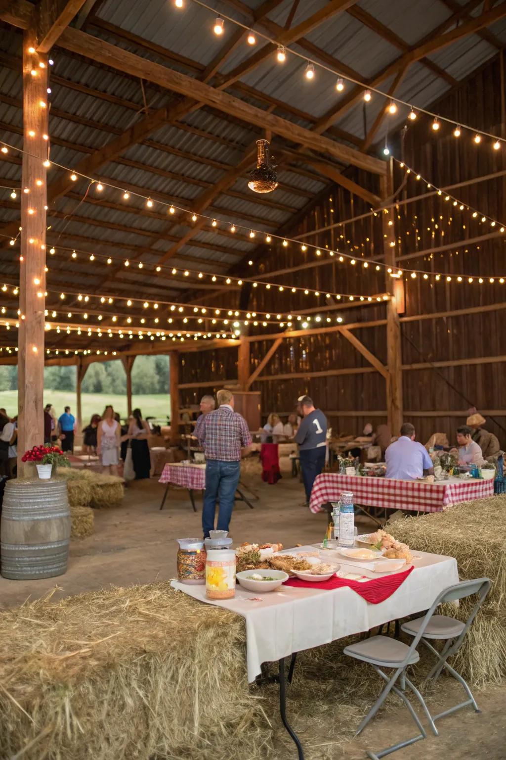 Kick back at a rustic barn bash.