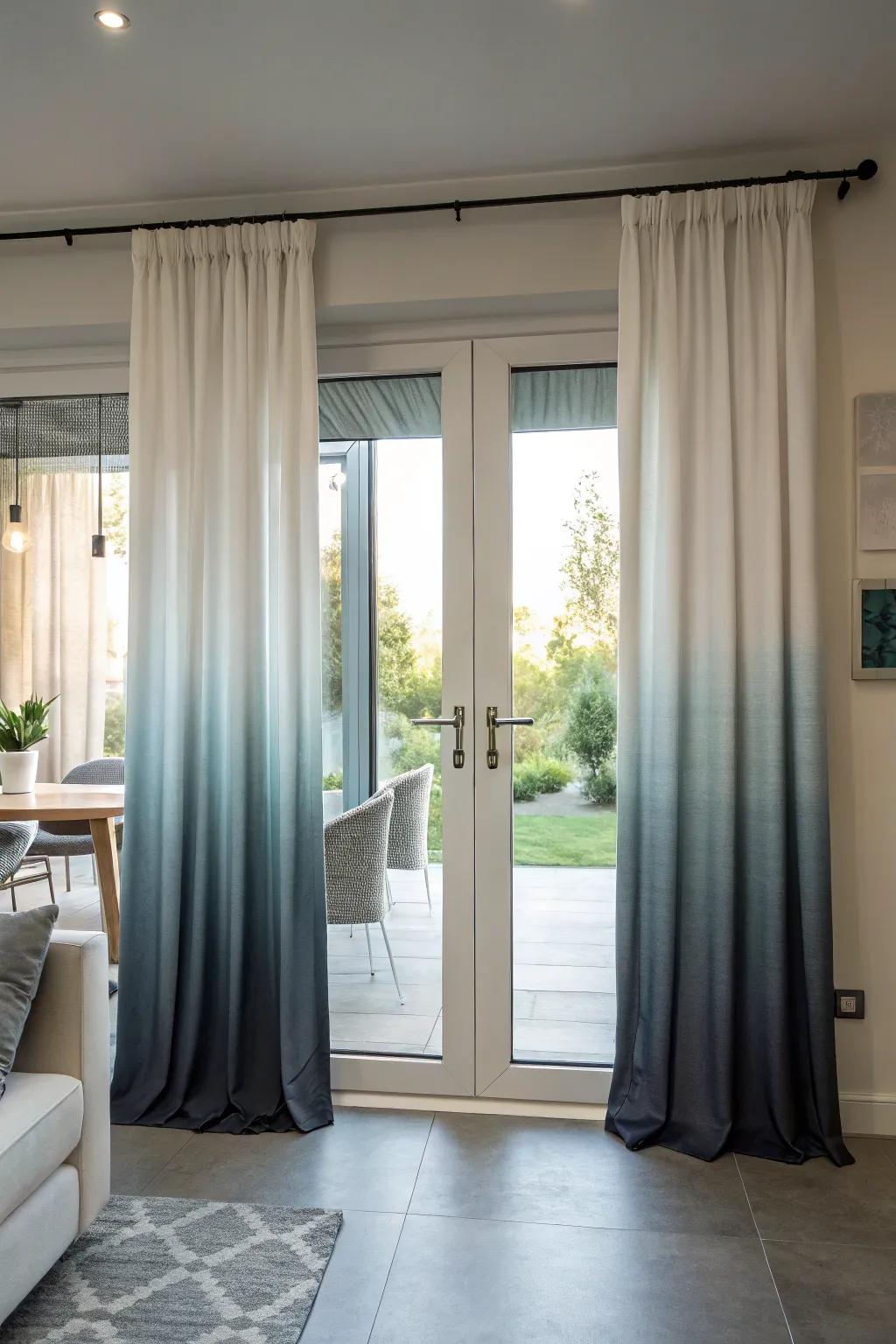 Ombre curtains add a contemporary flair with their stunning gradient effect.