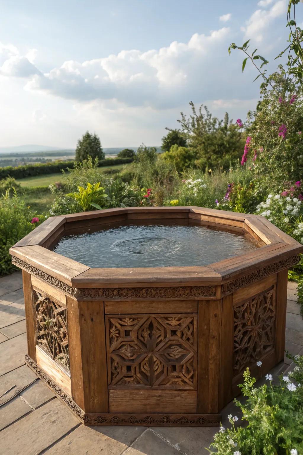 Geometric ponds bring artistic beauty to outdoor spaces.