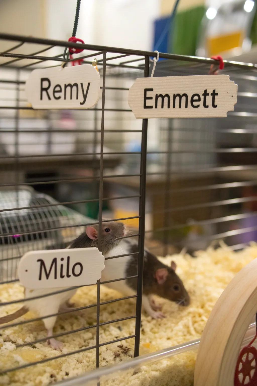 Personalized name boards add a unique touch