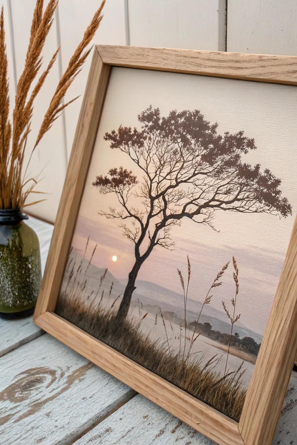 Accept tranquility through nature's summaries in minimalist beauty.