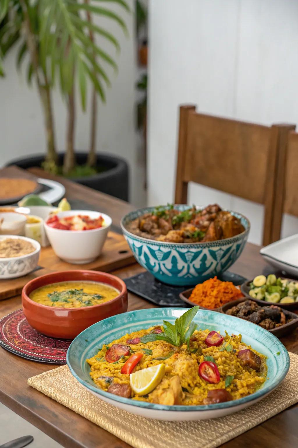 Take your guests on a culinary adventure with a menu from a different culture.