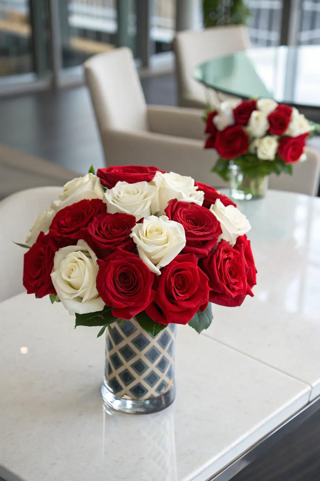 Dynamic Detail with Uneven Rose Arrangement