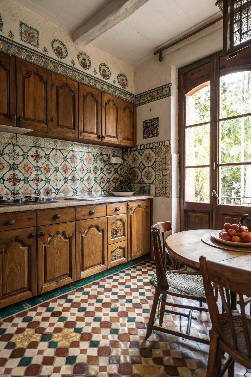 Retro tiles add unique character and a touch of history.