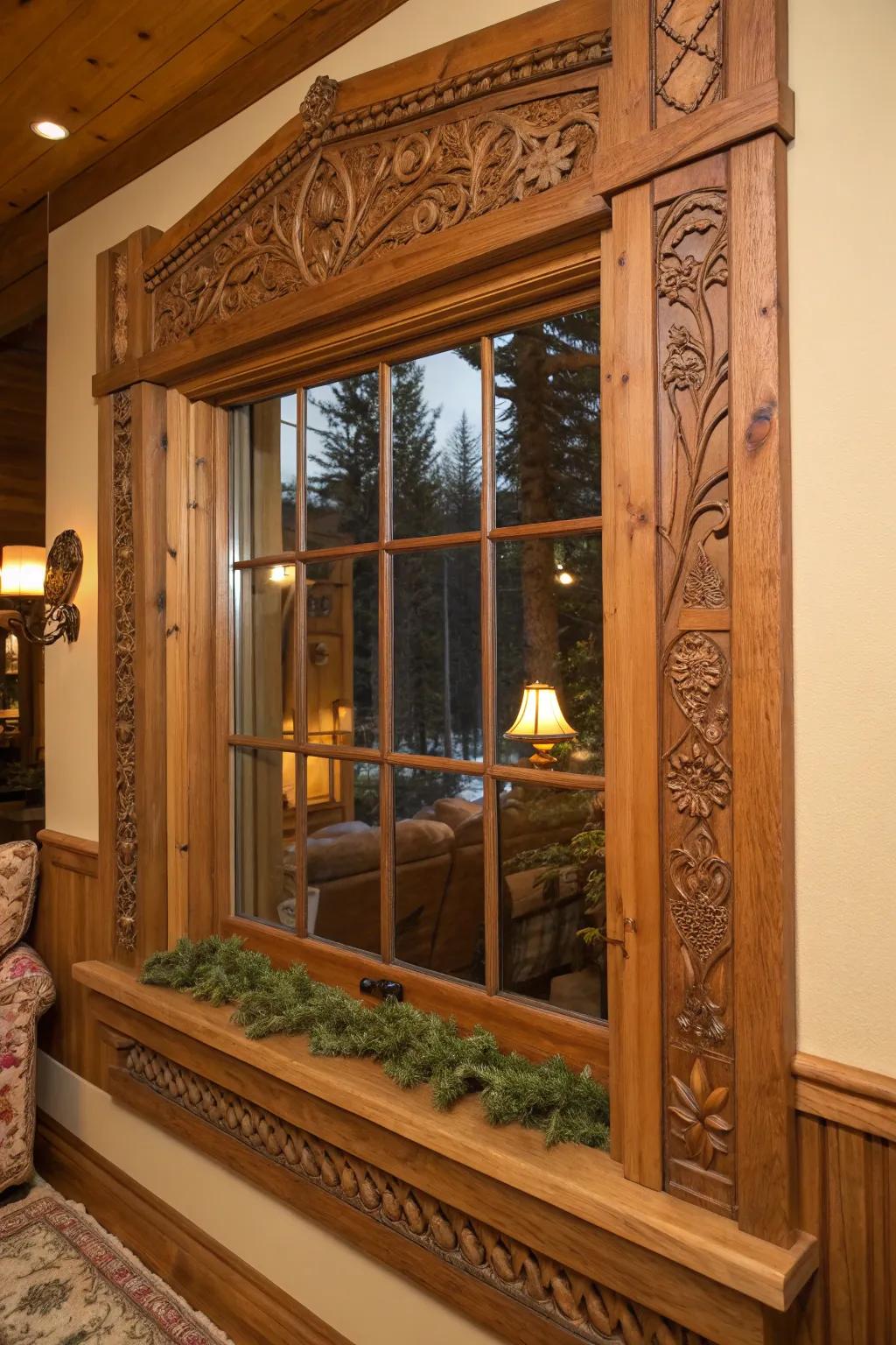 Engraved details personalize your fir accents beautifully.